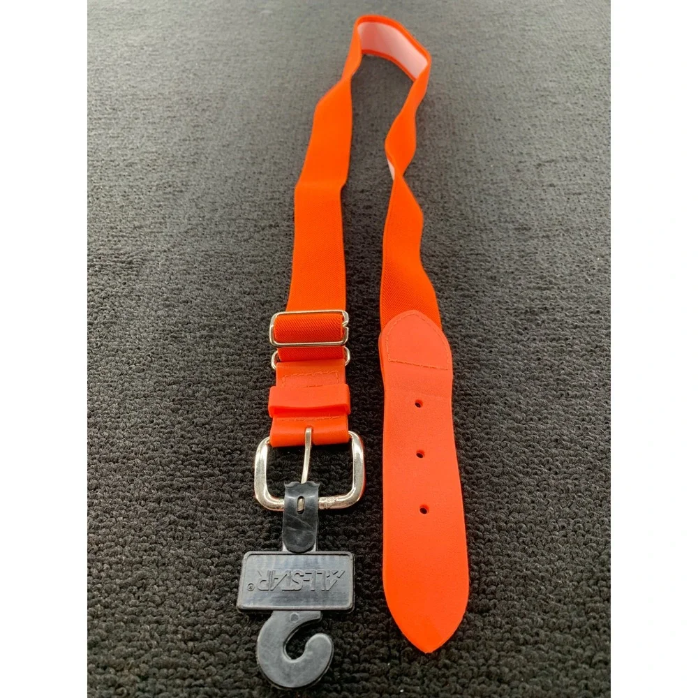 All Star Orange‎ Elastic Belt with Silver Buckle Baseball Softball Adjustable